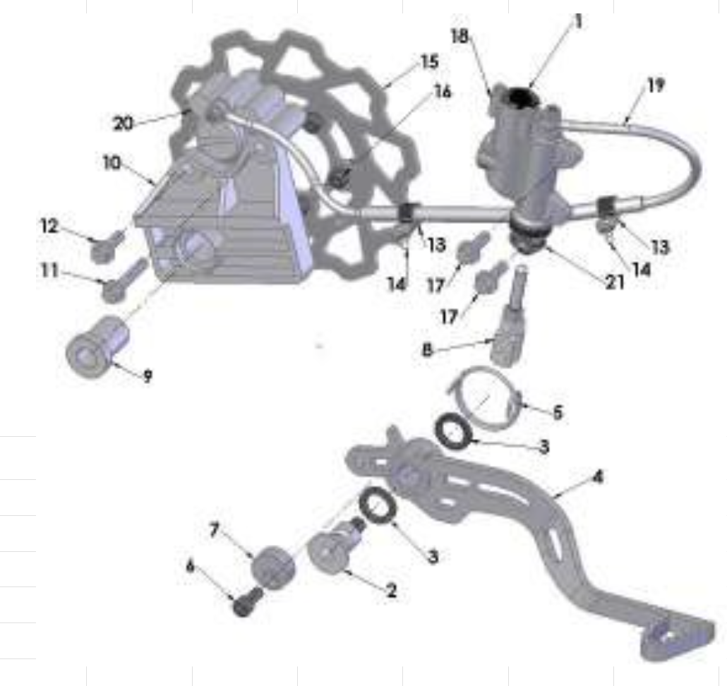 2013 Cobra 50JR Parts – Rear Brake