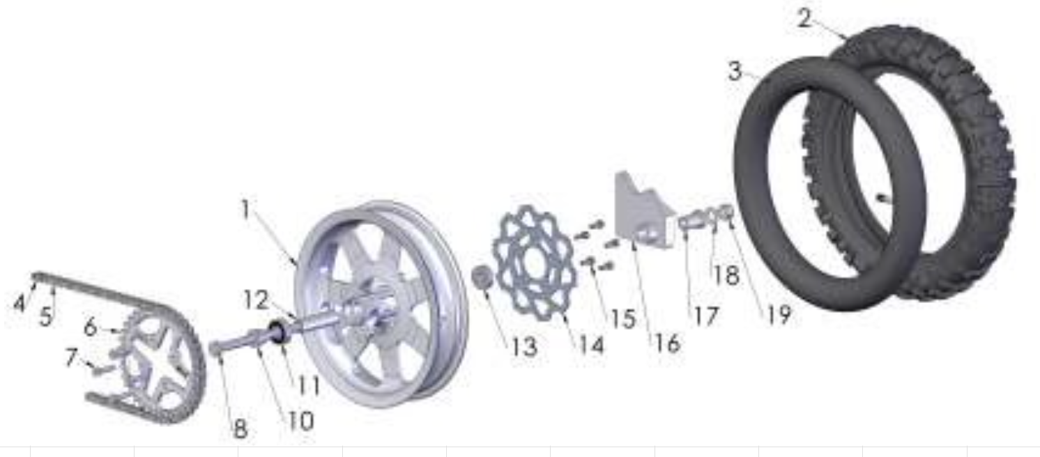 2013 Cobra 50JR Parts – Rear Wheel