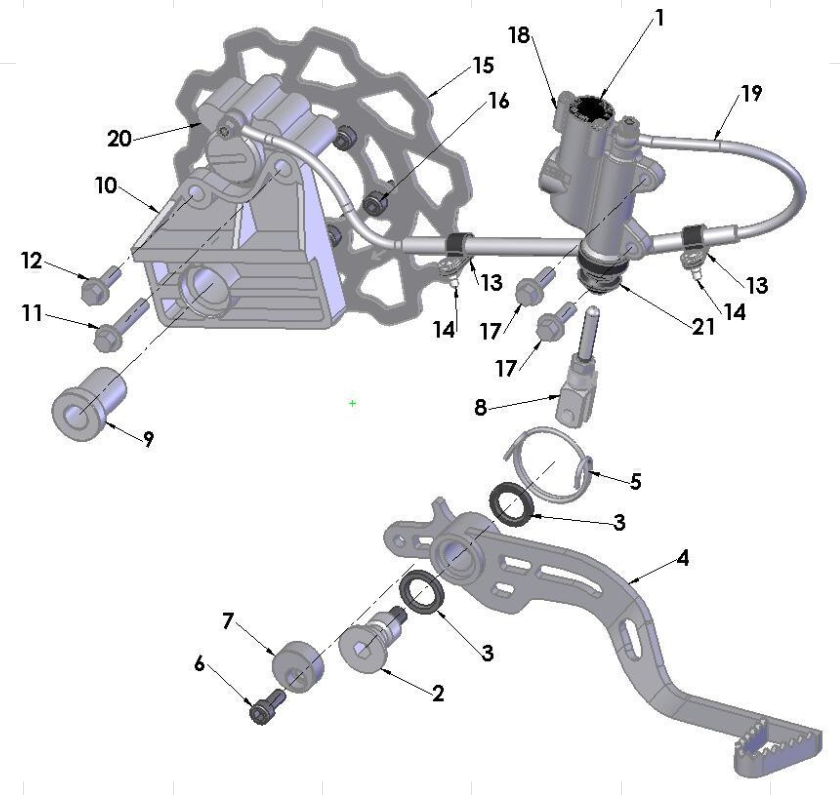 2013 Cobra 50SR (King) Parts – Rear Brake