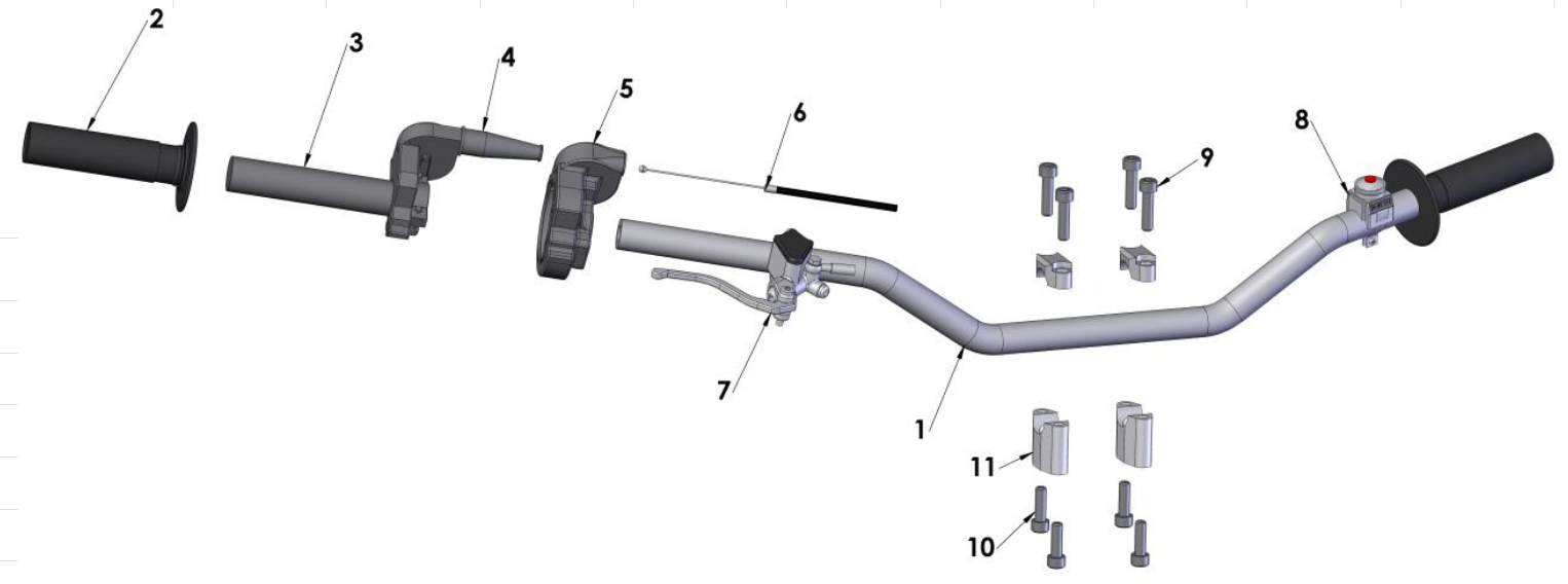 2014 Cobra 50JR Parts – Bars and Controls