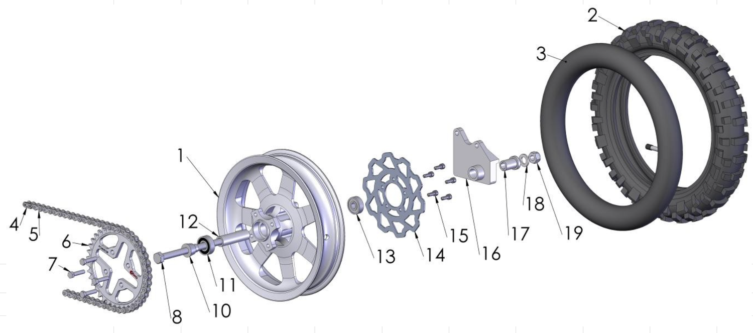 Cobra 50SR (King) 2014 Parts – Rear Wheel