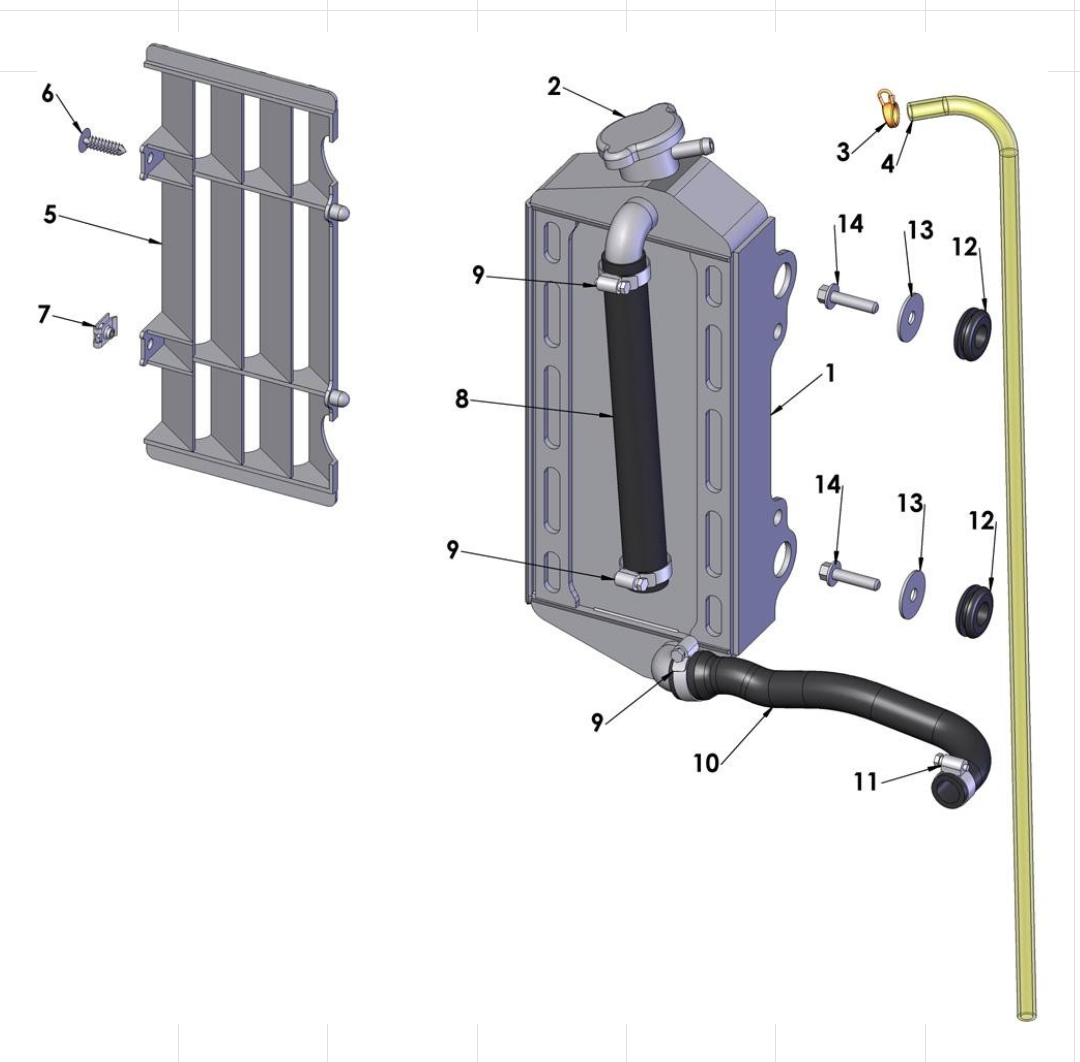 2014 Cobra CX65 Parts – Coolant System