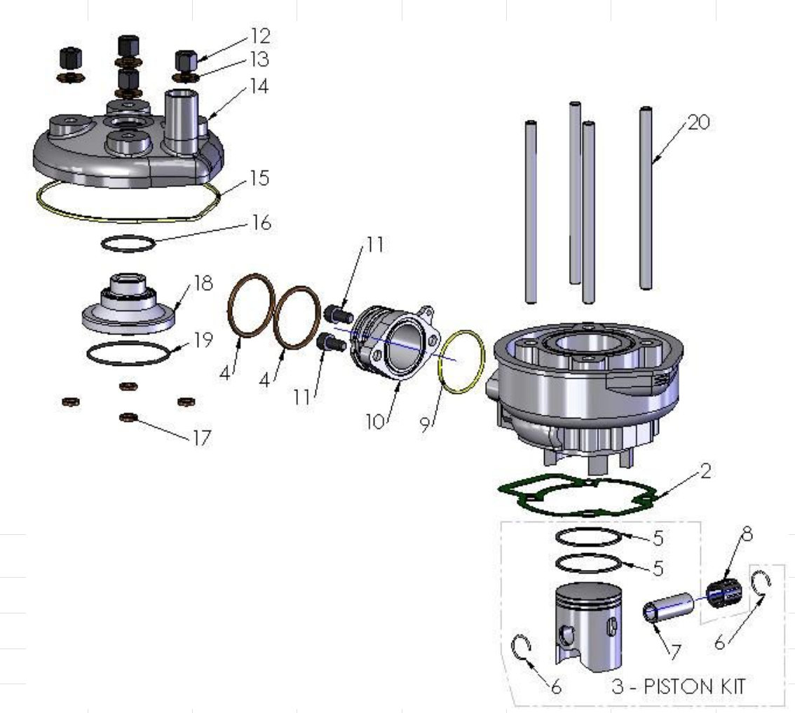 Cobra 50JR 2015 Parts – Engine – Top End