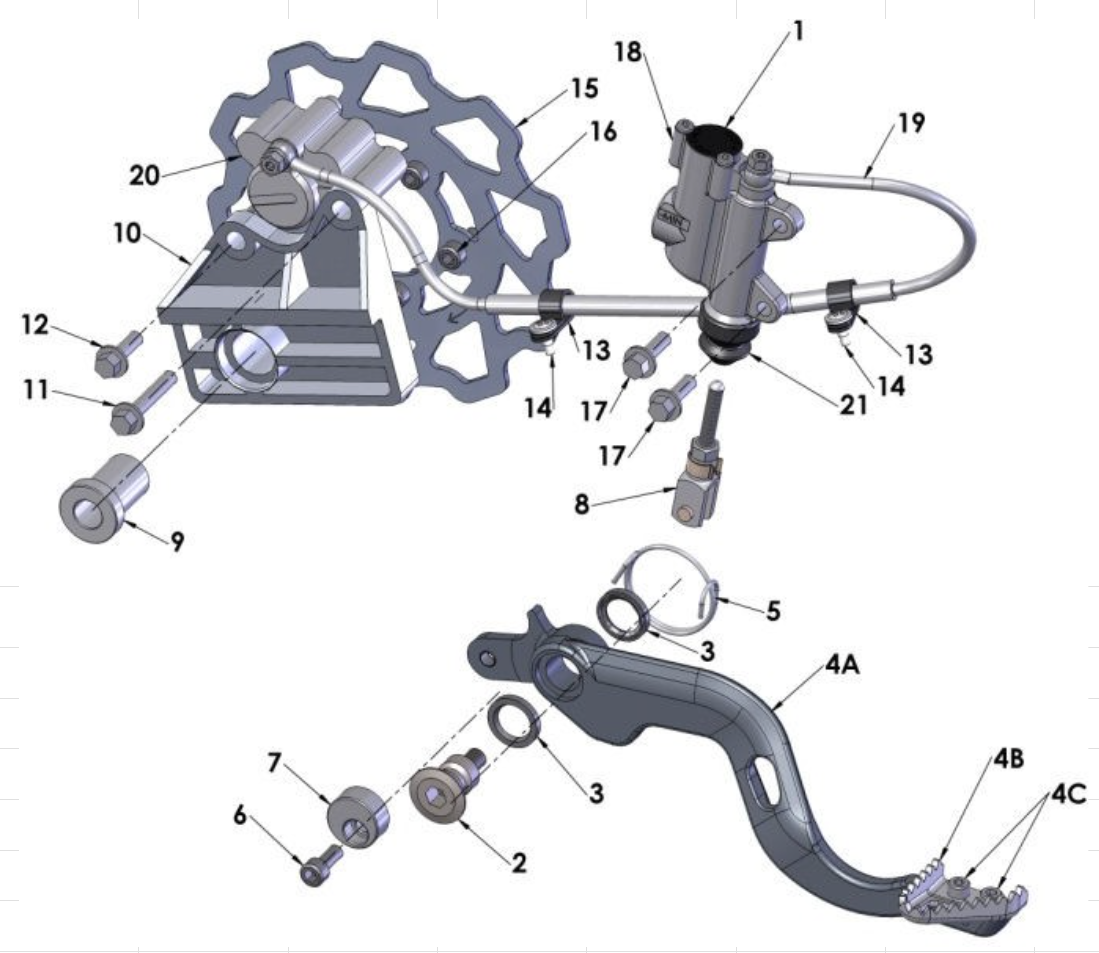 2015 Cobra 50JR Parts – Rear Brake