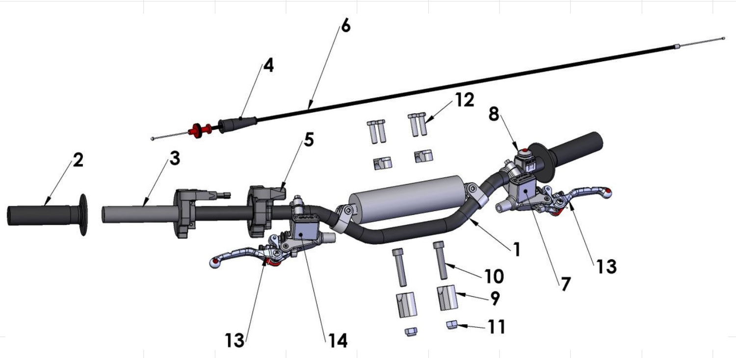 2015 Cobra CX65 Parts – Bars and Controls