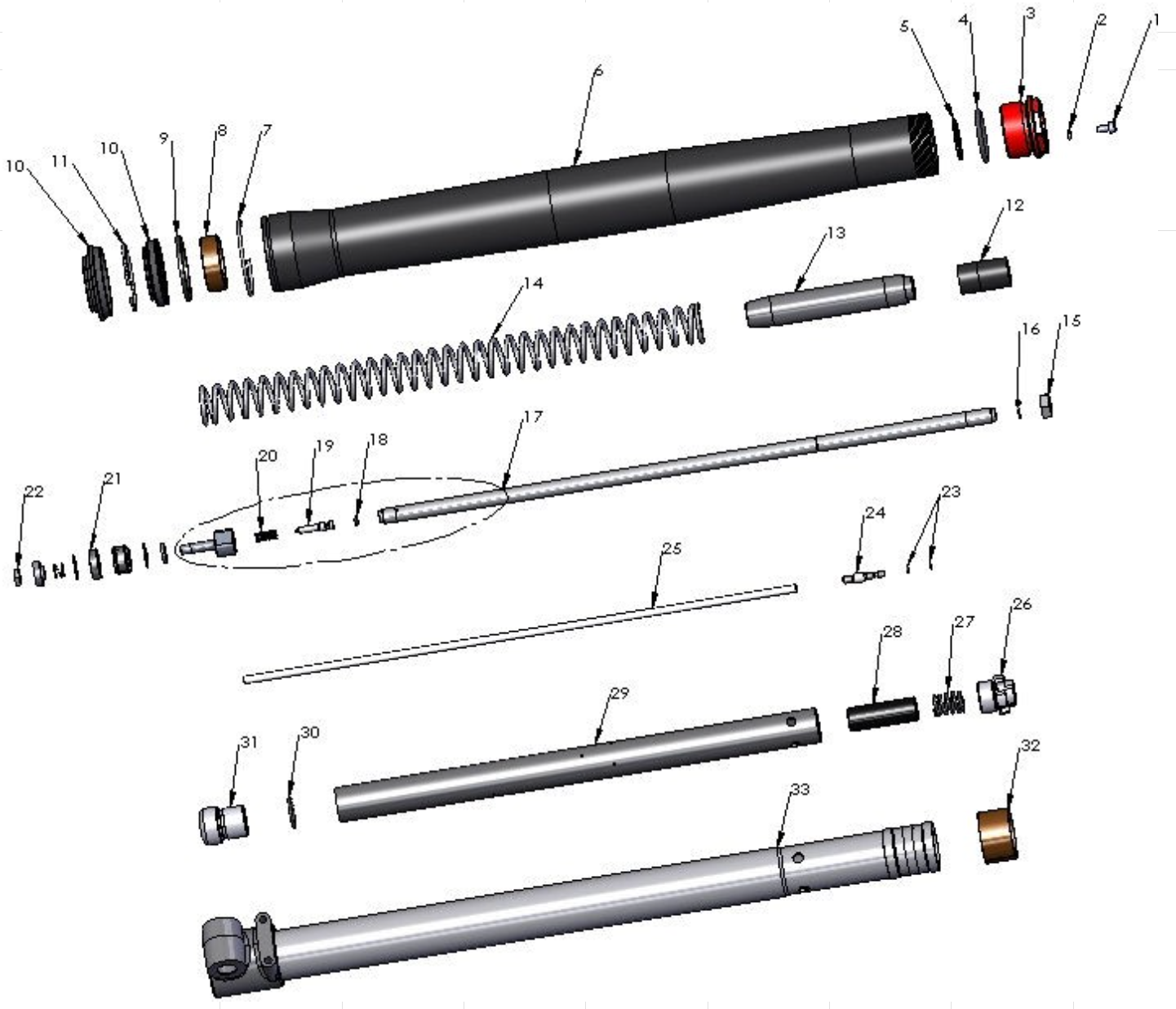 Cobra 50JR 2016 Parts – Forks – Leg Assembly – Non-Brake Side