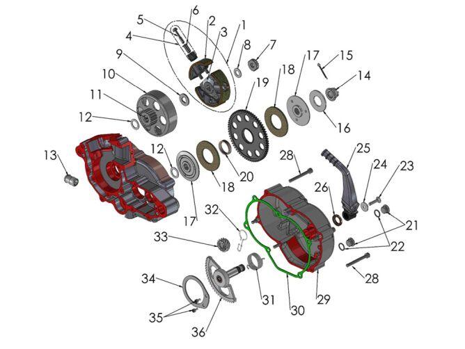 CLUTCH - JR/P3 - COMPLETE ASSY - 5GX