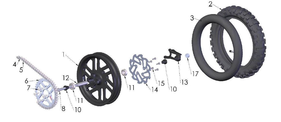 BOLT - TITANIUM - SWINGARM PIVOT and AXLE - CX50